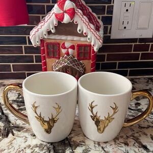 🆕Gold and White Deer Mug Set